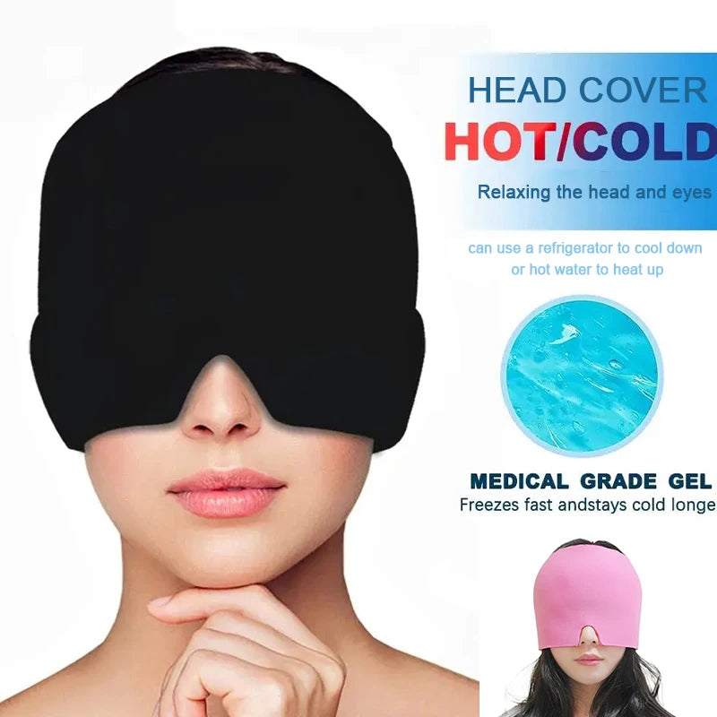 Ice Cap Hat headache hat Gel Hot Cold Ice Cap For Ice Hat Eye Mask Stress Pressure