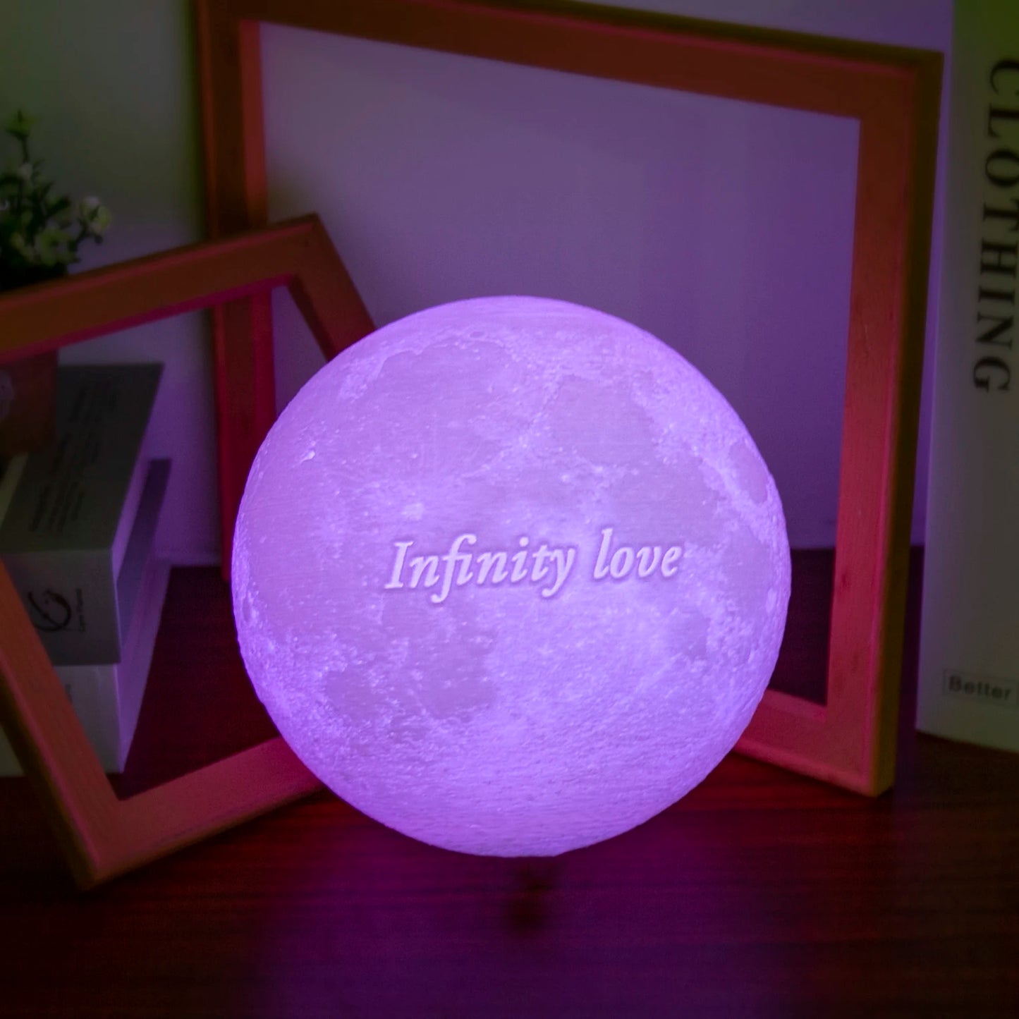 Personalized 3D Printing Moon Lamp Customized Photo Text Night Light USB Rechargeable Birthday Mother Day Valentine's Lunar Gift