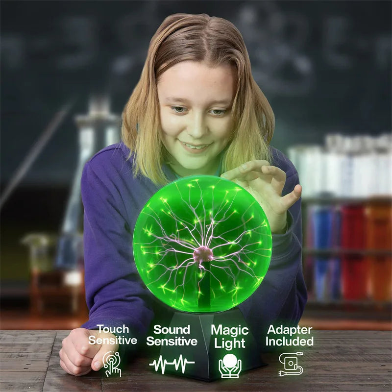 3inch Novelty Magic Glass Plasma Ball Light USB Plug-in Only Touch Magic Glass Plasma Lamp For Kids Birthday Gift Home Decor