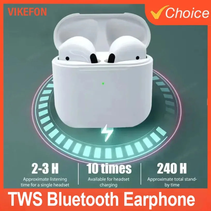 Wireless Bluetooth 5.0 Headphones Original Pro4 TWS Touch Control Sport Earbuds Music Headset For iphone Xiaomi phones Earphones