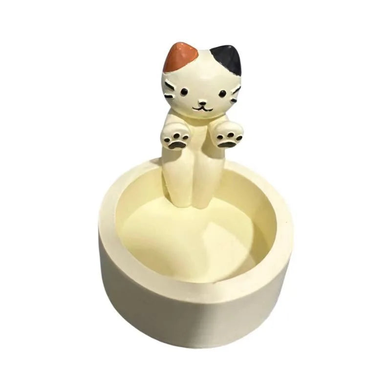 Cartoon Cat Candle Holder  Cat Tea Light Candle Holder Office Home Desktop Decorative Ornaments Cute Candlestick