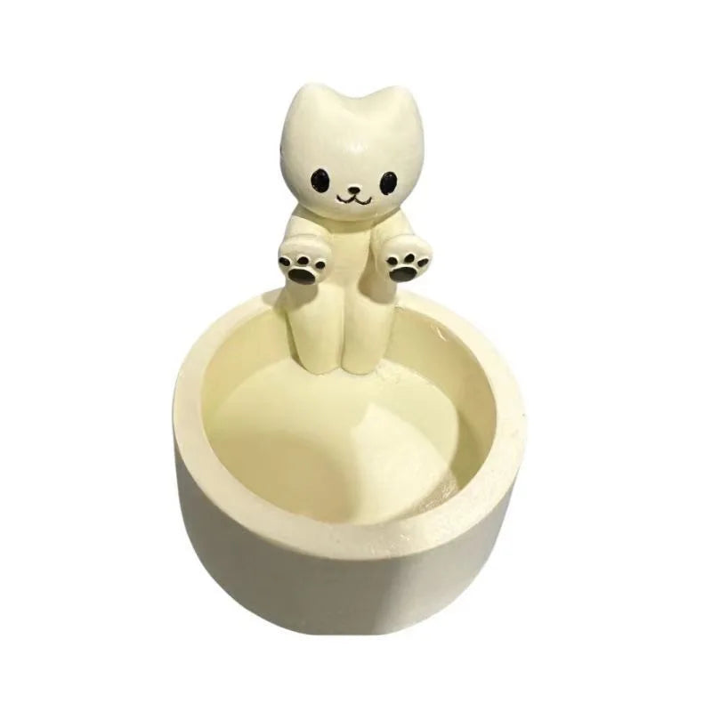 Cartoon Cat Candle Holder  Cat Tea Light Candle Holder Office Home Desktop Decorative Ornaments Cute Candlestick